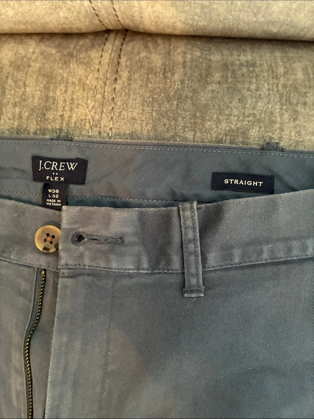 J. Crew Men's Slate Blue Gray Straight Chino Pants